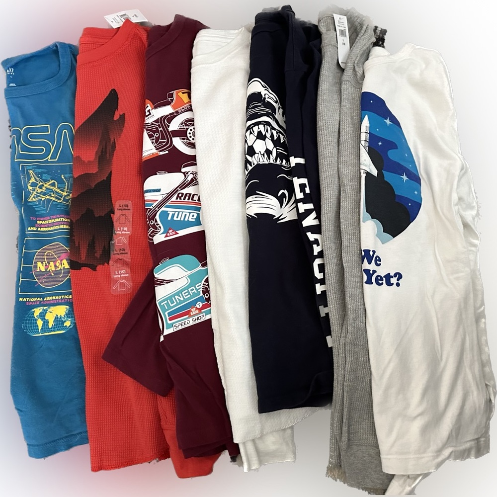 6 Gap Kids size Large long sleeve t-shirts